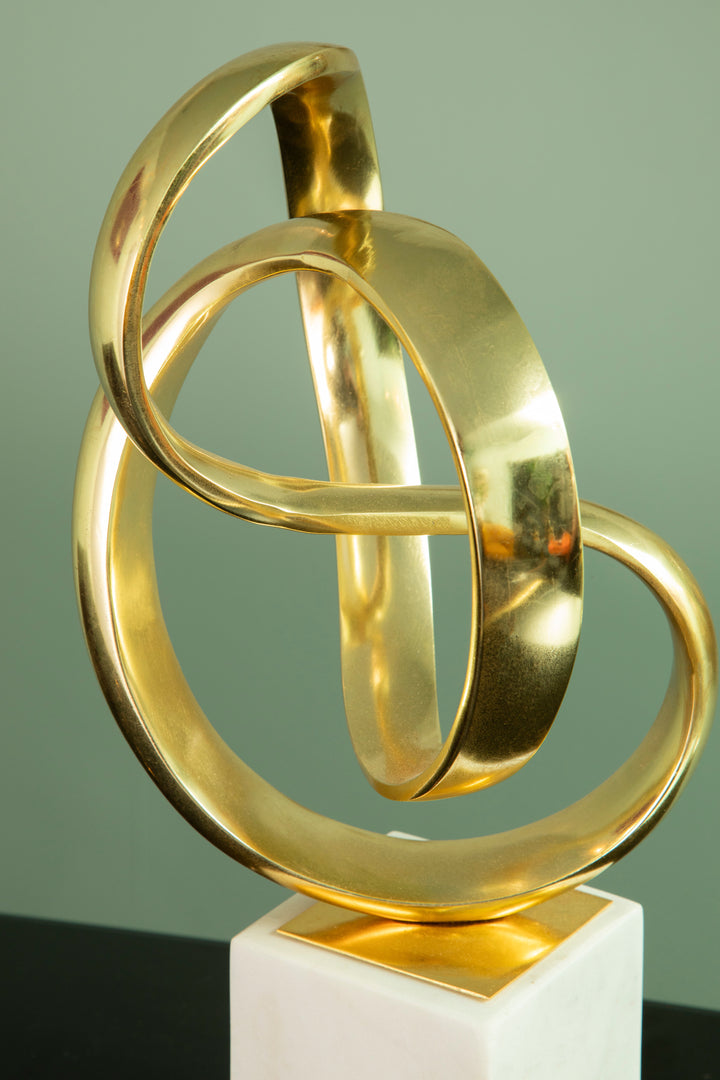 Mirano Knot Sculpture with Gold Finish