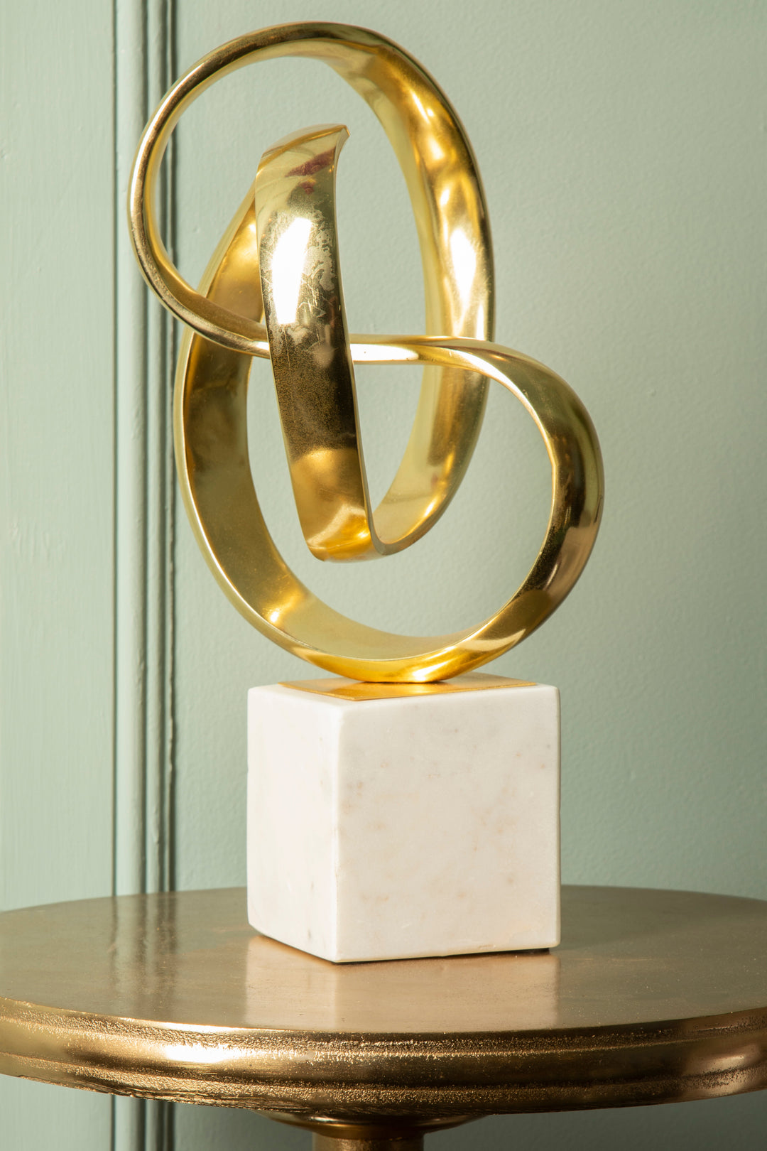 Mirano Knot Sculpture with Gold Finish