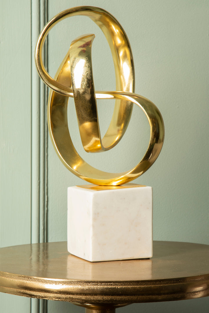 Mirano Knot Sculpture with Gold Finish