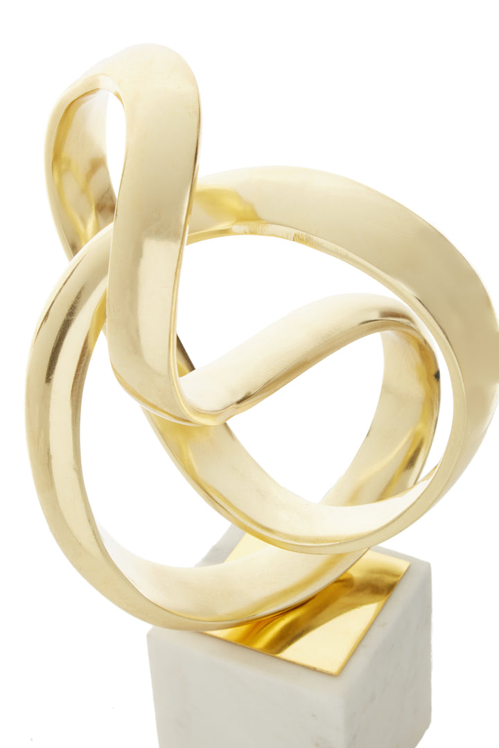 Mirano Knot Sculpture with Gold Finish