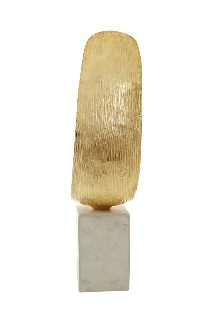 Mirano Curl Sculpture with Gold Finish
