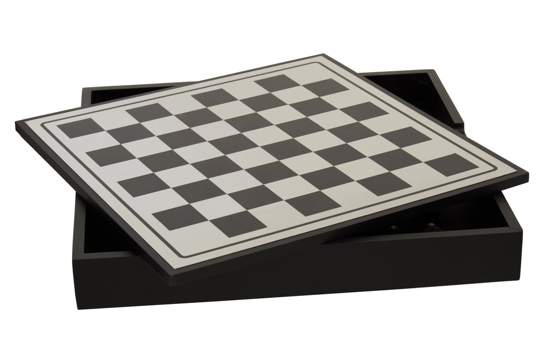 Churchill Black & Silver Luxury Chess Set