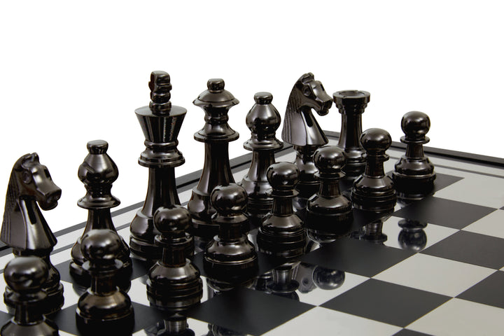 Churchill Black & Silver Luxury Chess Set