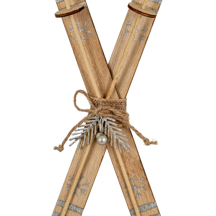 Large-Natural-Rustic-Crossed-Skis