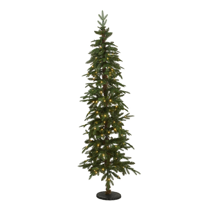 Slim Woodland Fir Pre-Lit Christmas Tree – 200 LED Lights