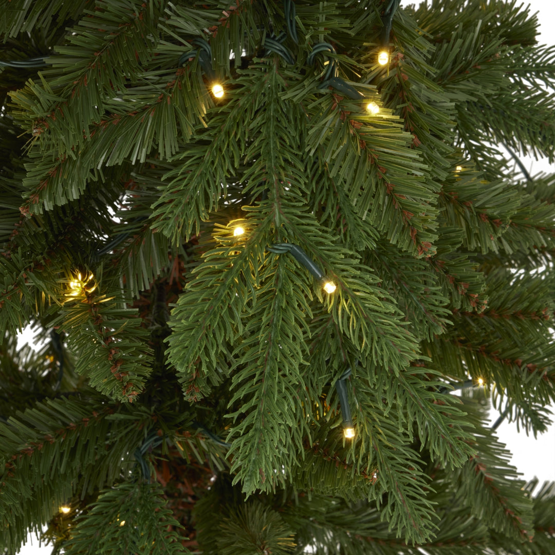 Slim Woodland Fir Pre-Lit Christmas Tree – 200 LED Lights