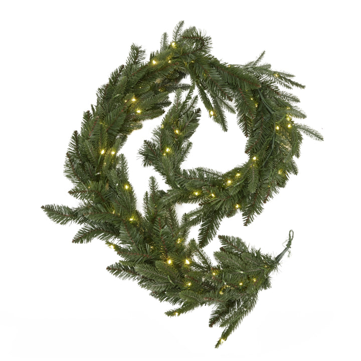Green-Pre-Lit-Woodland-200-Led-Fir-Christmas-Garland
