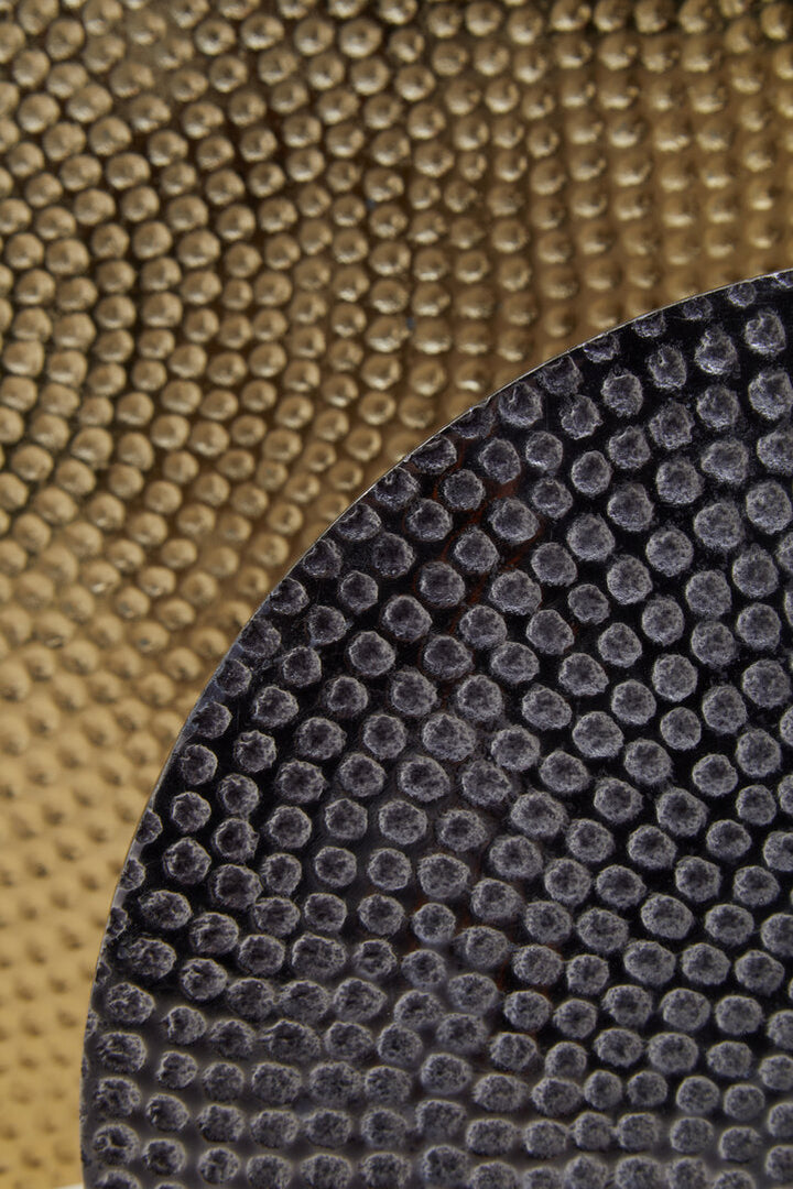 Calypso Hammered Metal Sculptures – Gold, Silver & Black (Set of 3)