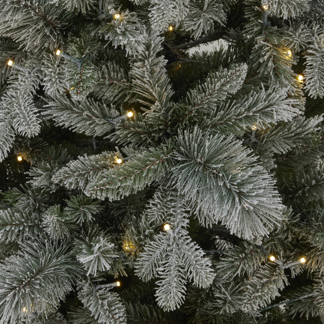 Enchanted Snowy Fir Pre-Lit Christmas Tree – 400 LED Lights