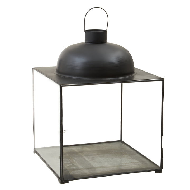 Preston Lantern – Large, in Black with Square Frame Design