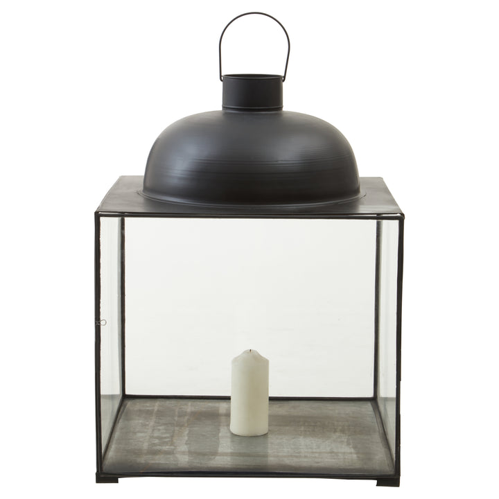 Preston Lantern – Large, in Black with Square Frame Design