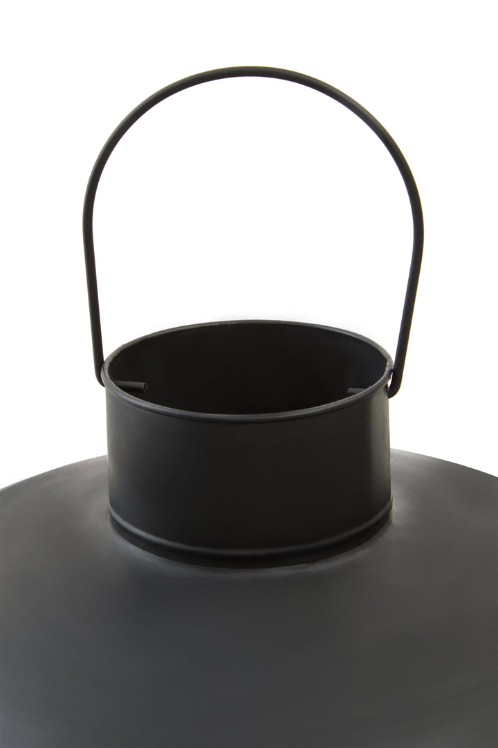 Preston Lantern – Large, in Black with Square Frame Design