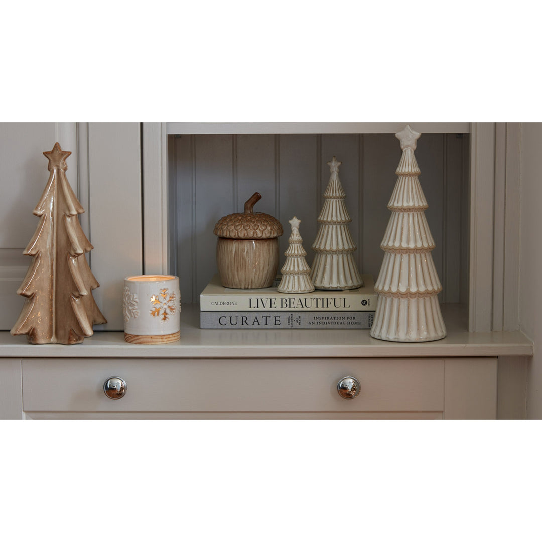 Large Alora Snowy Layered Tree with Star