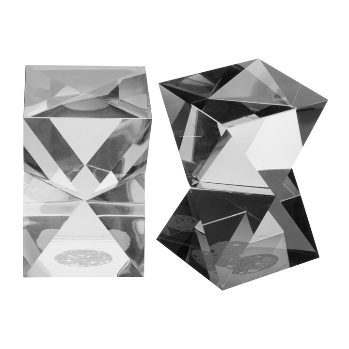 Carrie Bookends – Set of 2 in Clear Crystal