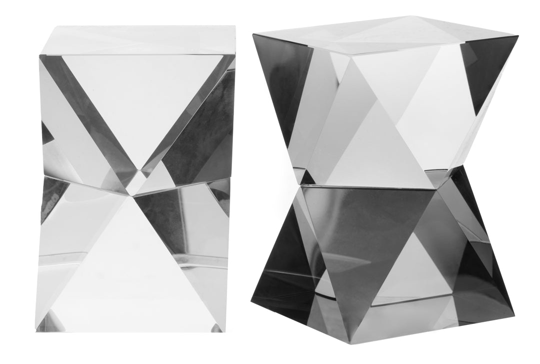 Carrie Bookends – Set of 2 in Clear Crystal
