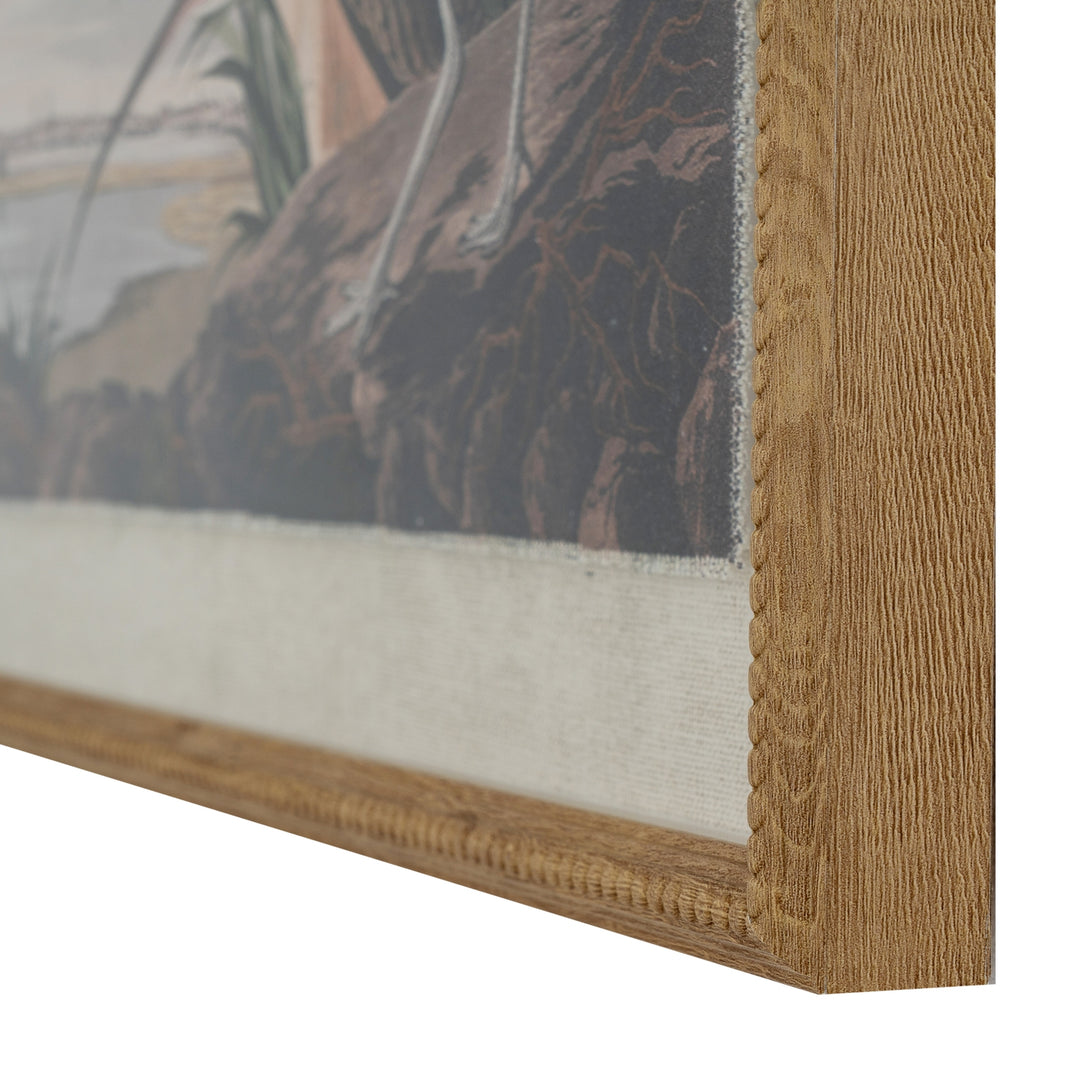 Flora & Fauna Collection Curlews on Linen in Beaded Frame