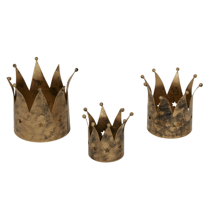 Antique-Gold-Crown-Tealight-Holder