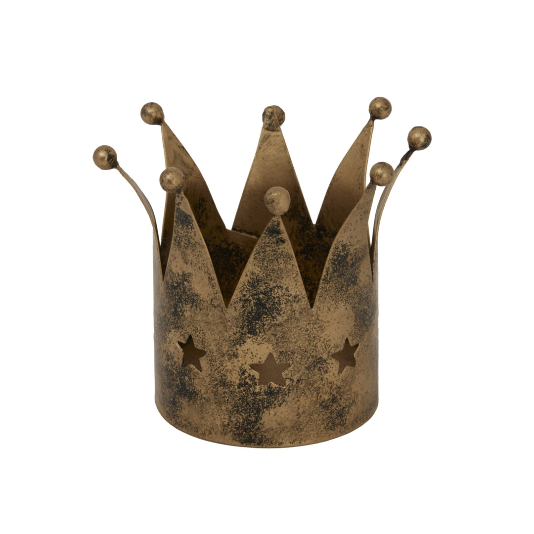 Antique-Gold-Crown-Tealight-Holder