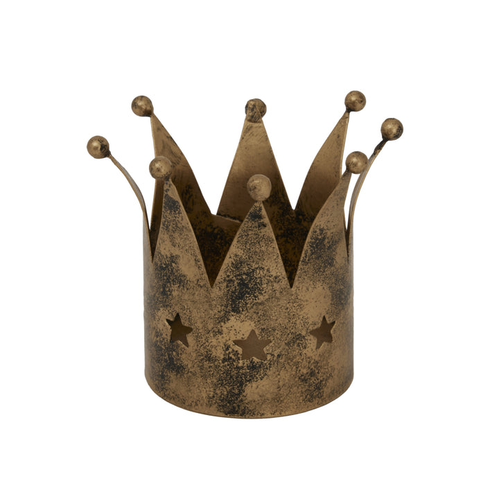 Antique-Gold-Crown-Tealight-Holder