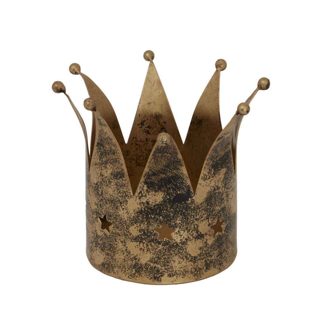 Antique-Gold-Crown-Candle-Holder