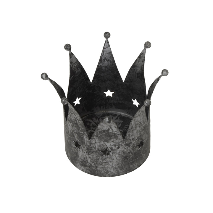 Antique-Silver-Crown-Candle-Holder