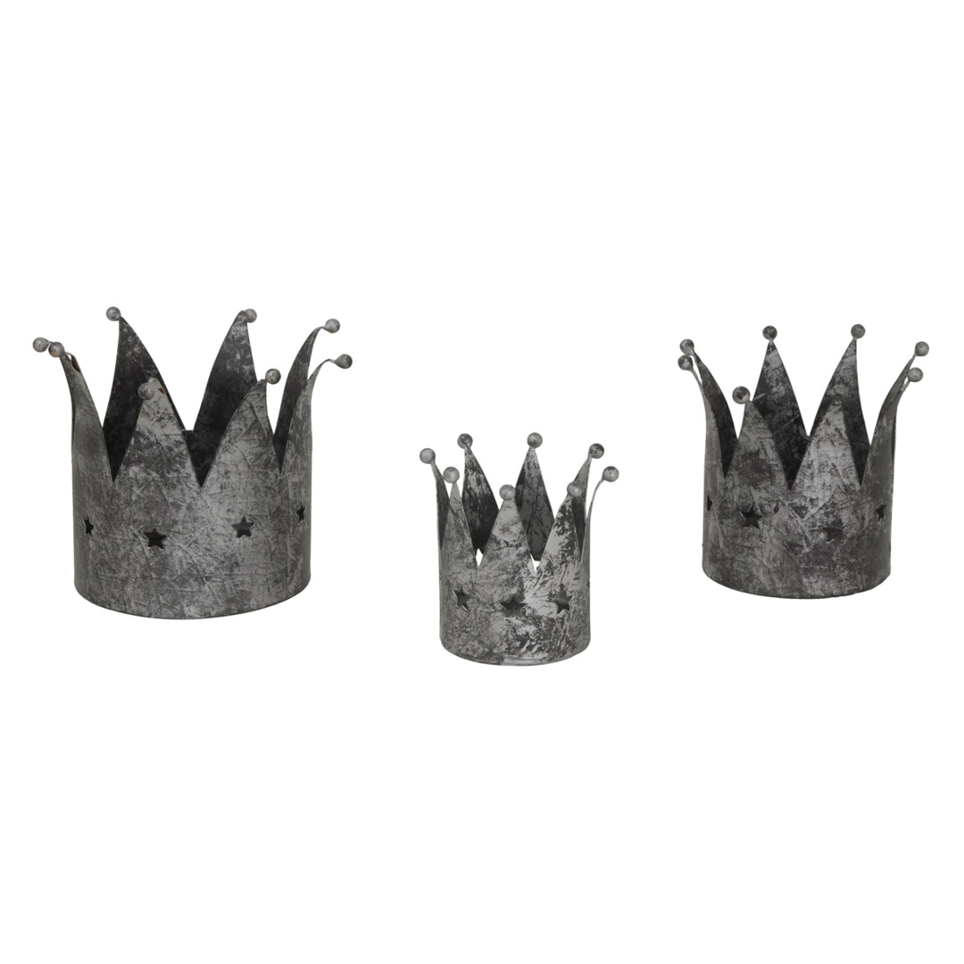 Antique-Silver-Crown-Candle-Holder