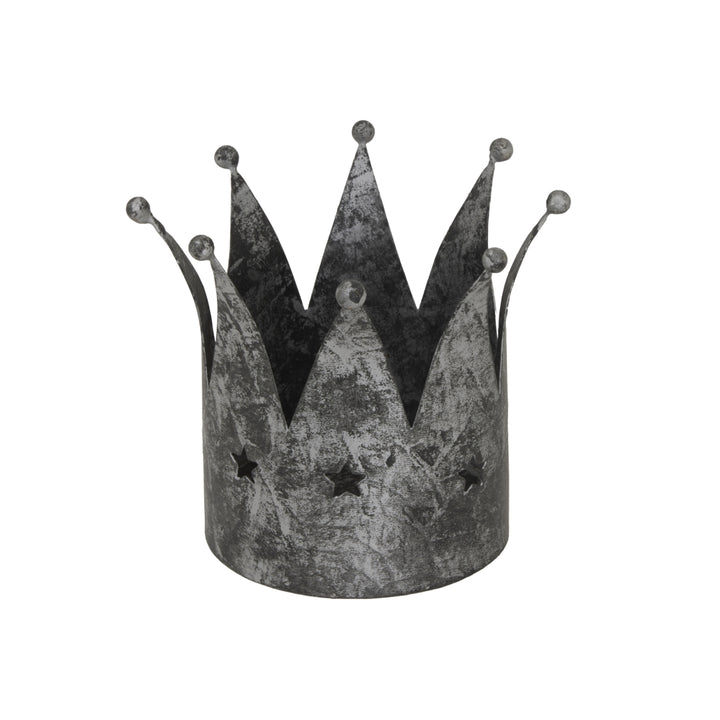 Antique-Silver-Crown-Candle-Holder