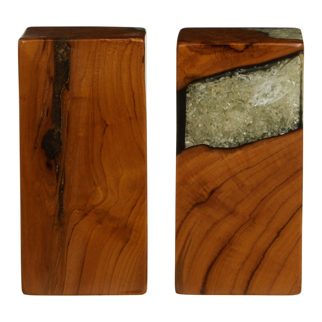 Sakra Burnt Effect Bookends – Set of 2