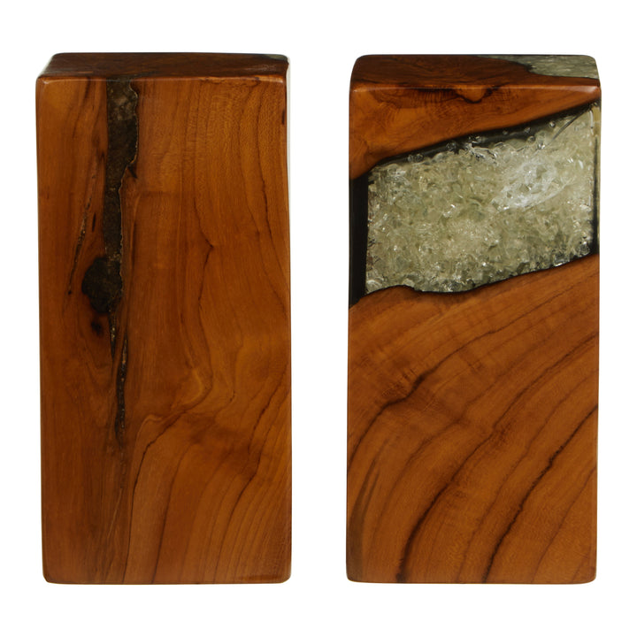 Sakra Burnt Effect Bookends – Set of 2