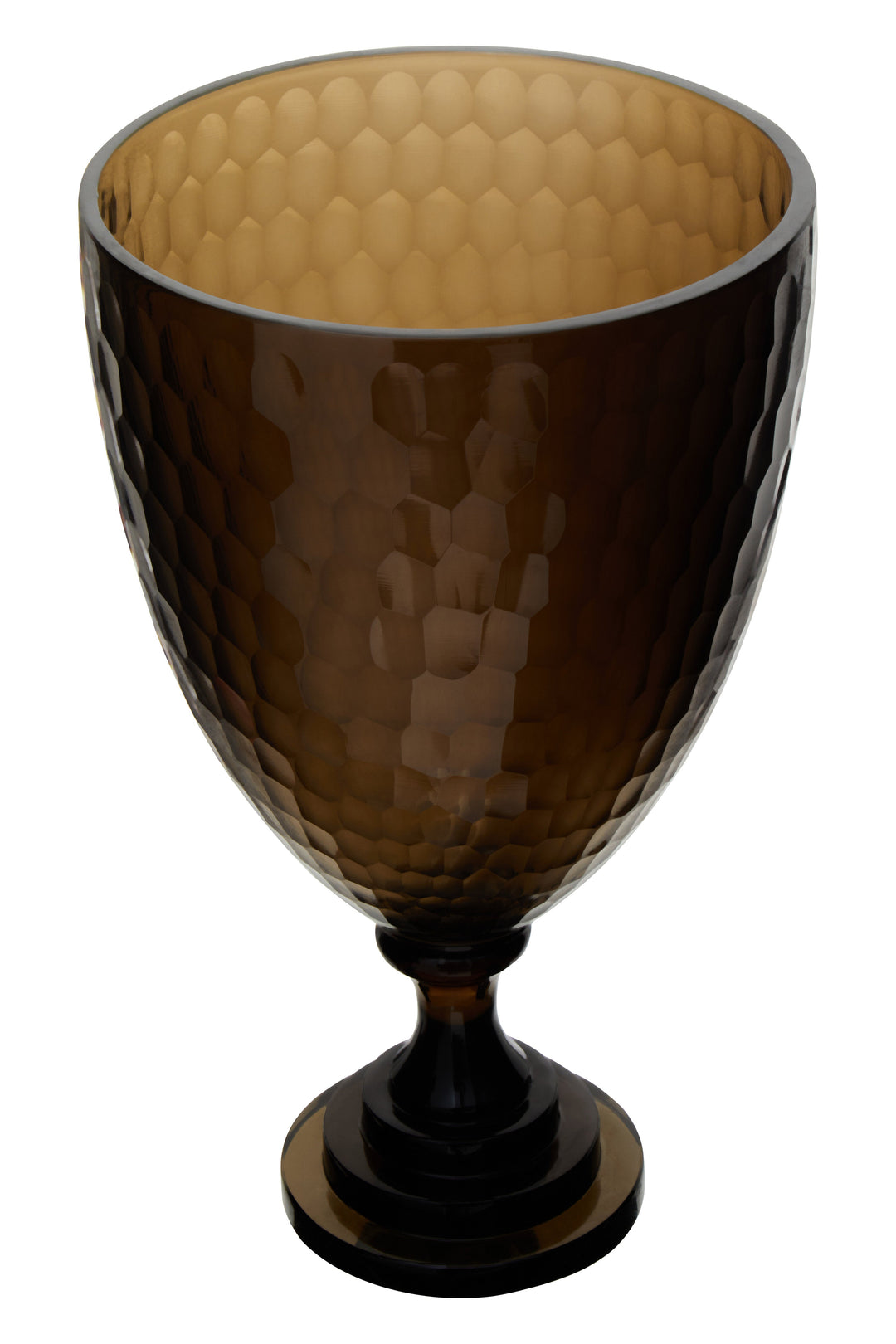 Cortina Candle Holder – Medium, in Glass with Honeycomb Design