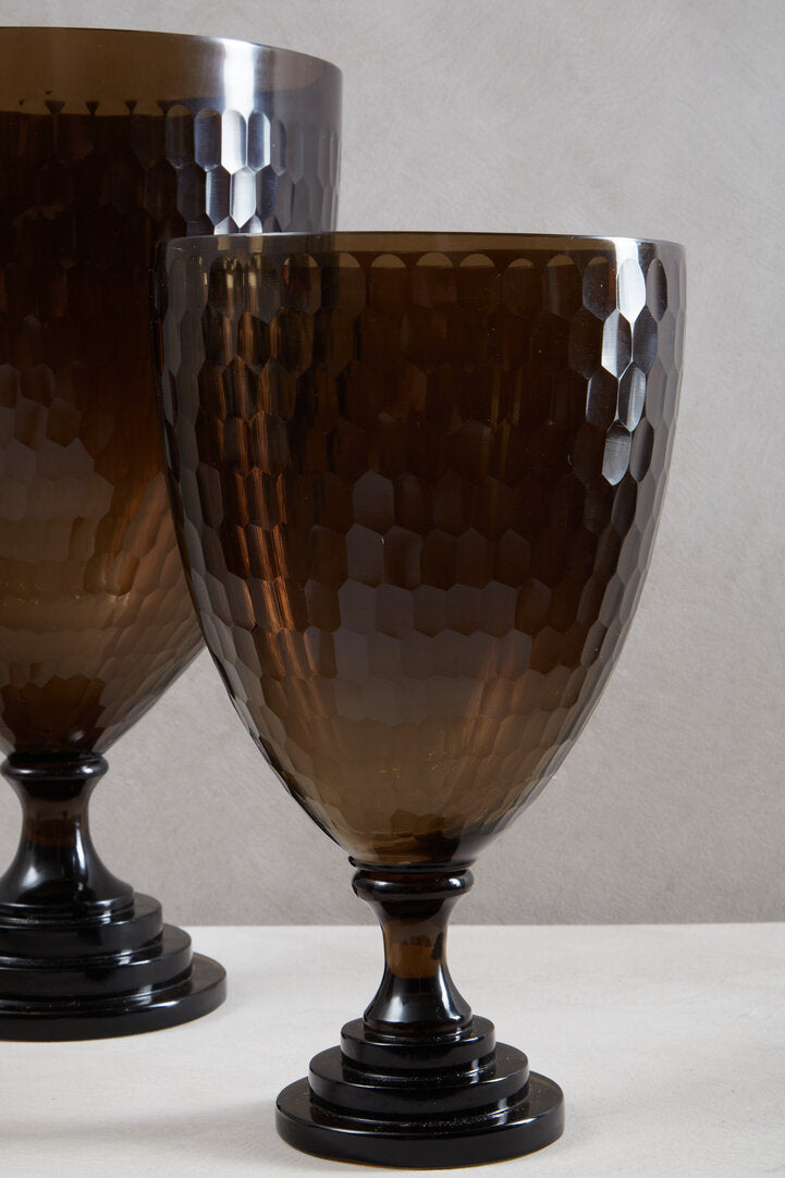 Bexley Honeycomb Glass Candle Holder – Medium