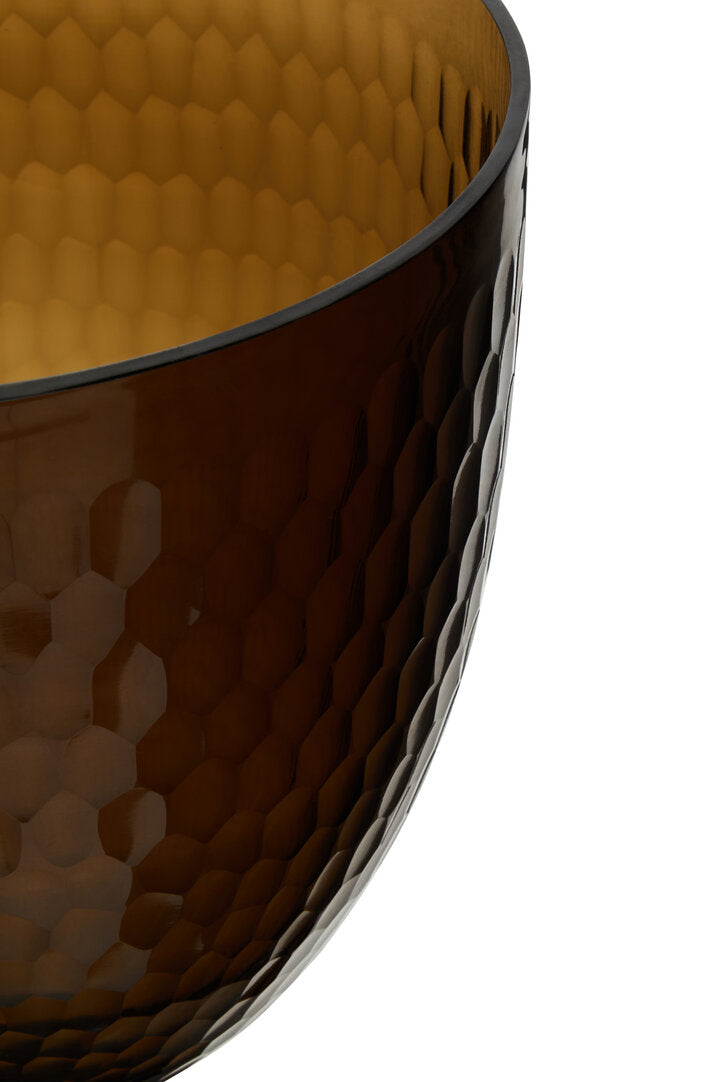 Bexley Honeycomb Glass Candle Holder – Large
