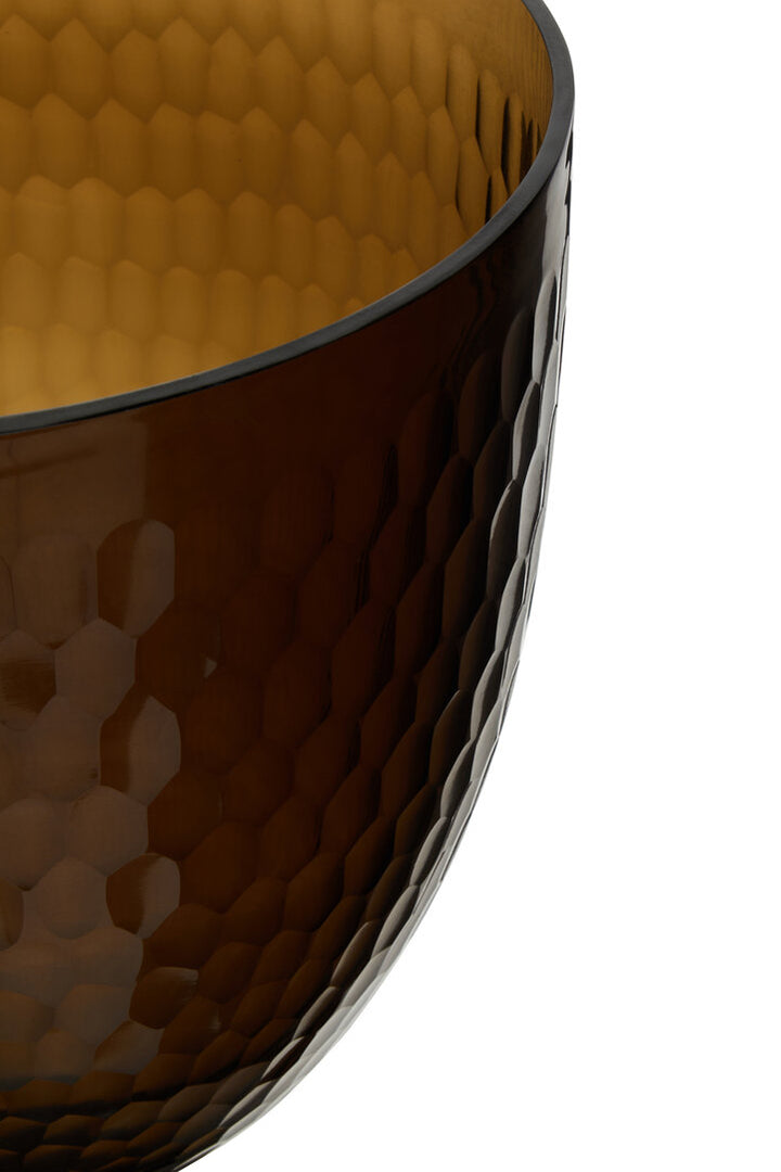 Bexley Honeycomb Glass Candle Holder – Large