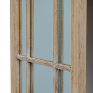 Tall Washed Wood Arched Window Mirror