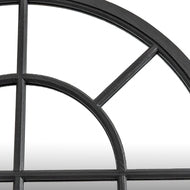 Black Wood Arched Window Style Mirror