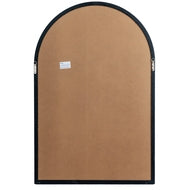 Black Wood Arched Window Style Mirror