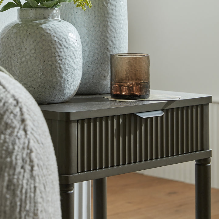 Reed Collection Modern 1 Drawer Side Table