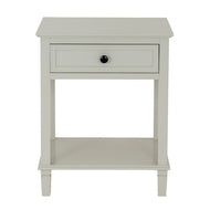 Belmont Collection Wooden Side Table with Storage Drawer