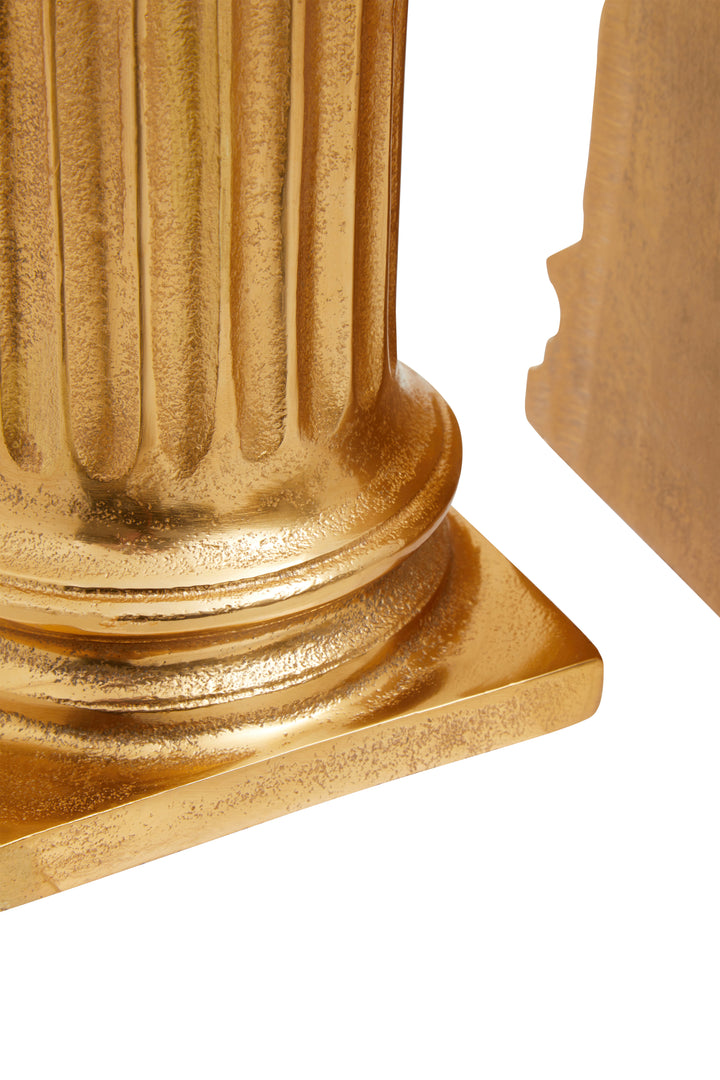 Kensington Townhouse Bookends with Gold Pillar Design