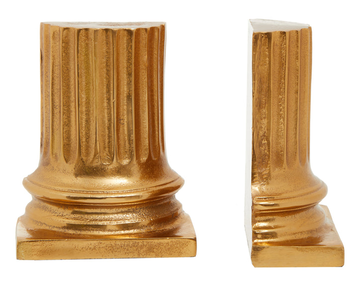 Kensington Townhouse Bookends with Gold Pillar Design