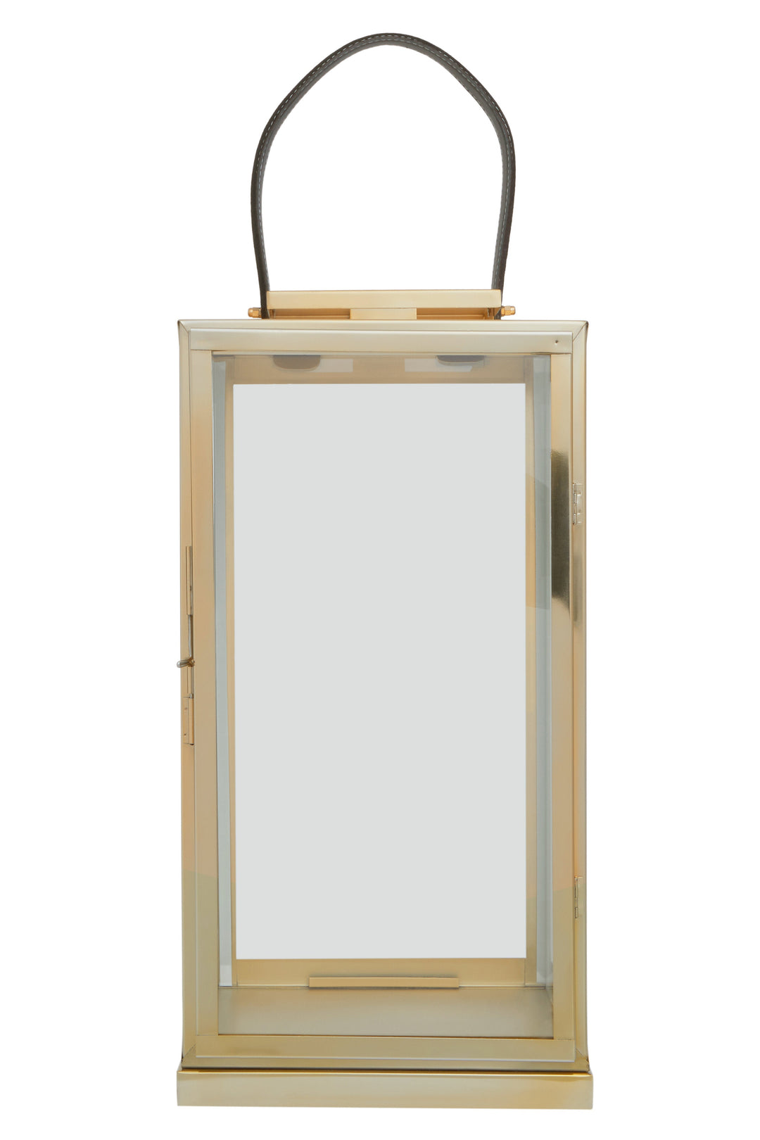 Herber Large Gold Lantern with Leather Handle