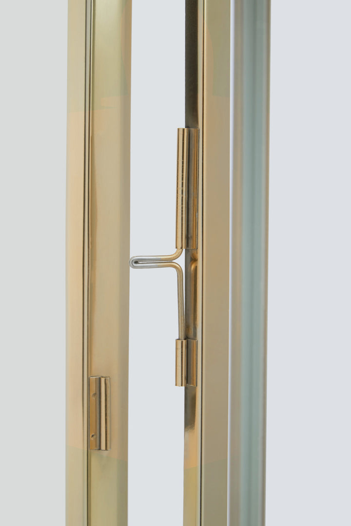 Herber Large Gold Lantern with Leather Handle