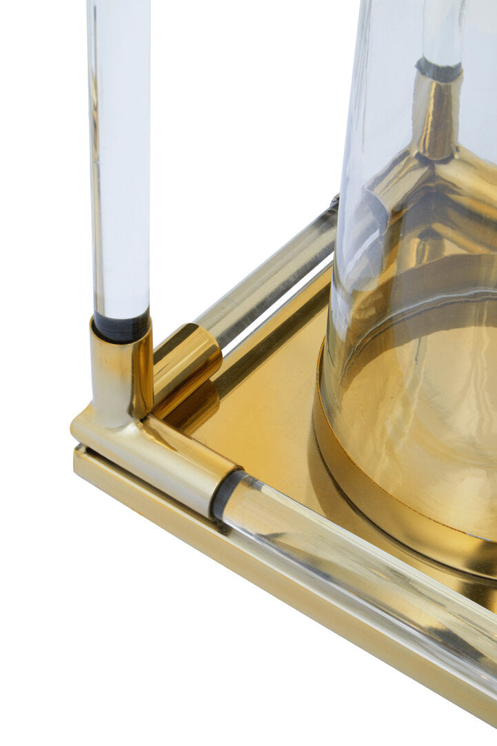 Aegean Double Candle Holder – Gold Finish & Acrylic