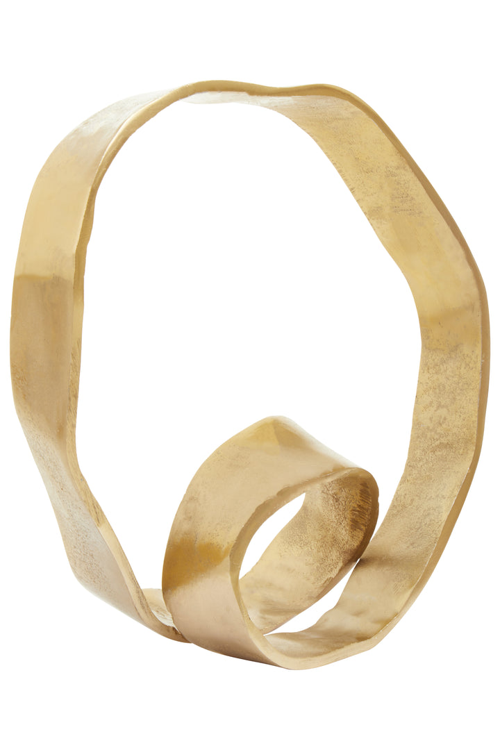 Prato Knot Sculpture with Gold Finish