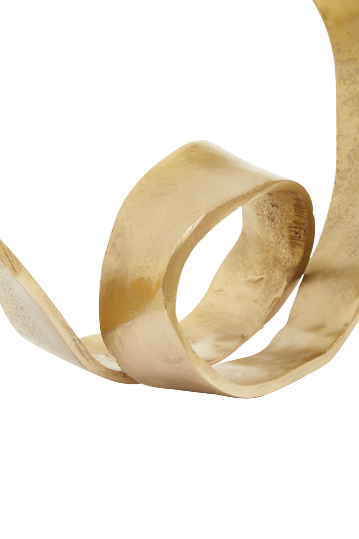 Prato Knot Sculpture with Gold Finish