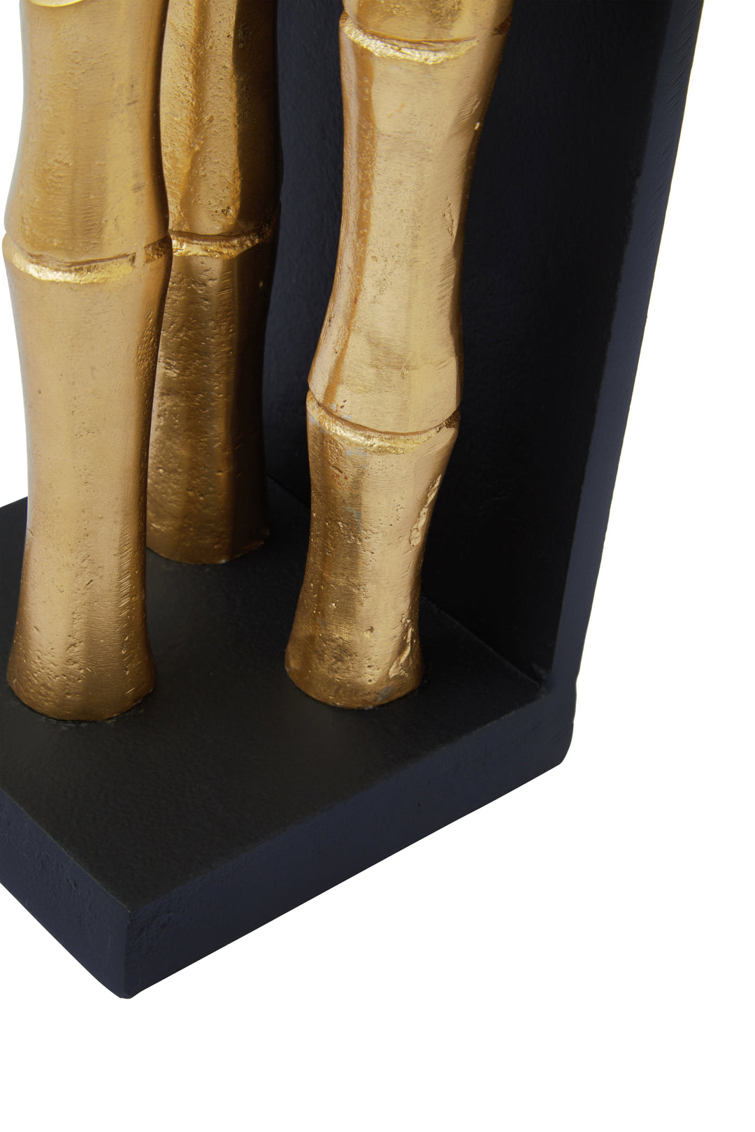 Hiba Gold Bamboo Effect Bookends – Set of 2