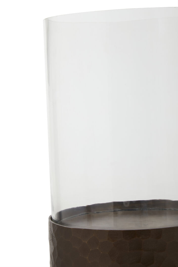 Umber Floor Standing Candle Holder – Antique Gold (Small)