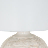 Chevronne Ceramic Table Lamp with Linen Shade