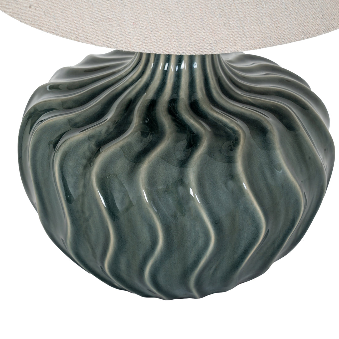 Sleek & Serene: Veyla Ceramic Lamp & Linen Shade