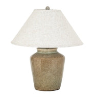 Mottura Ceramic Table Lamp with Edged Linen Shade